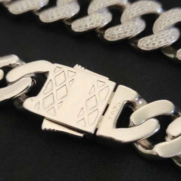 GORGEOUS CHAIN - SOLID 925 STERLING SILVER - Picture 10 of 10